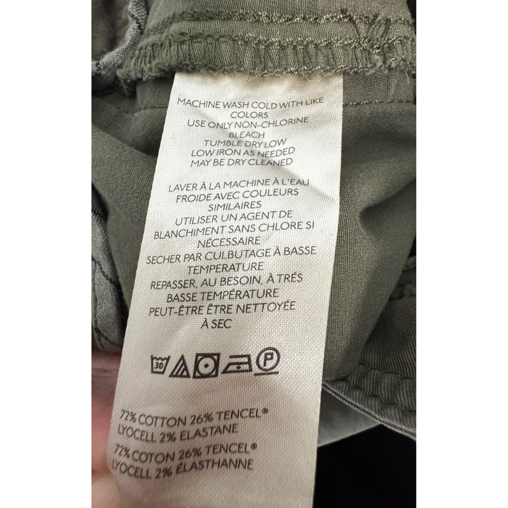 Anthropologie Olive Green Utility Tech Jogger Pants Contrast Stripe Womens 18W - Picture 4 of 11